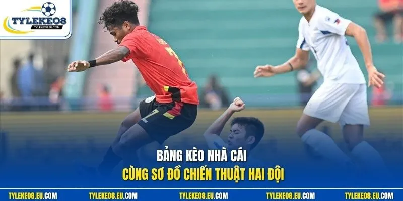 Bảng kèo nhà cái cùng sơ đồ chiến thuật hai đội 
